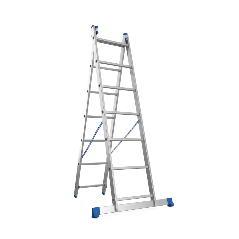 Лестница алюминиевая двухсекционная Меткас 2х7 (2.81 м)