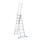 Лестница алюминиевая трехсекционная Меткас 3х8 (4.43 м)
