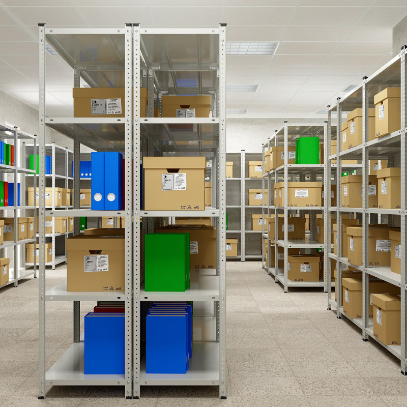 Стеллаж Атлант КС 2000х900х400 Меткас, 150 кг/полку, 5 полок, крашенный, металлический