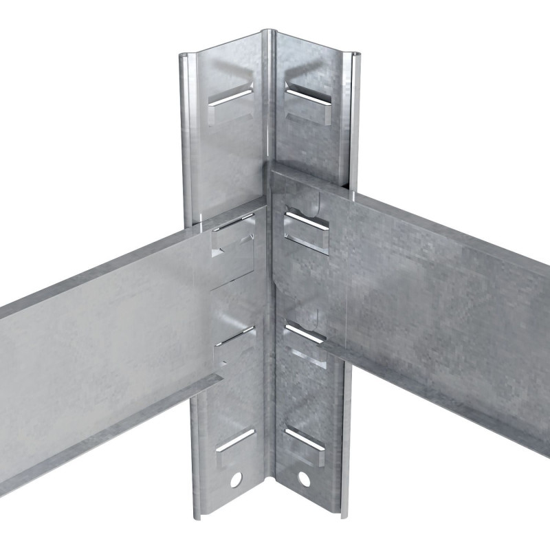 Стеллаж Бюджет ОМ 2400х1200х600 Меткас, 125 кг/полку, 6 полок, МДФ, оцинкованный, металлический