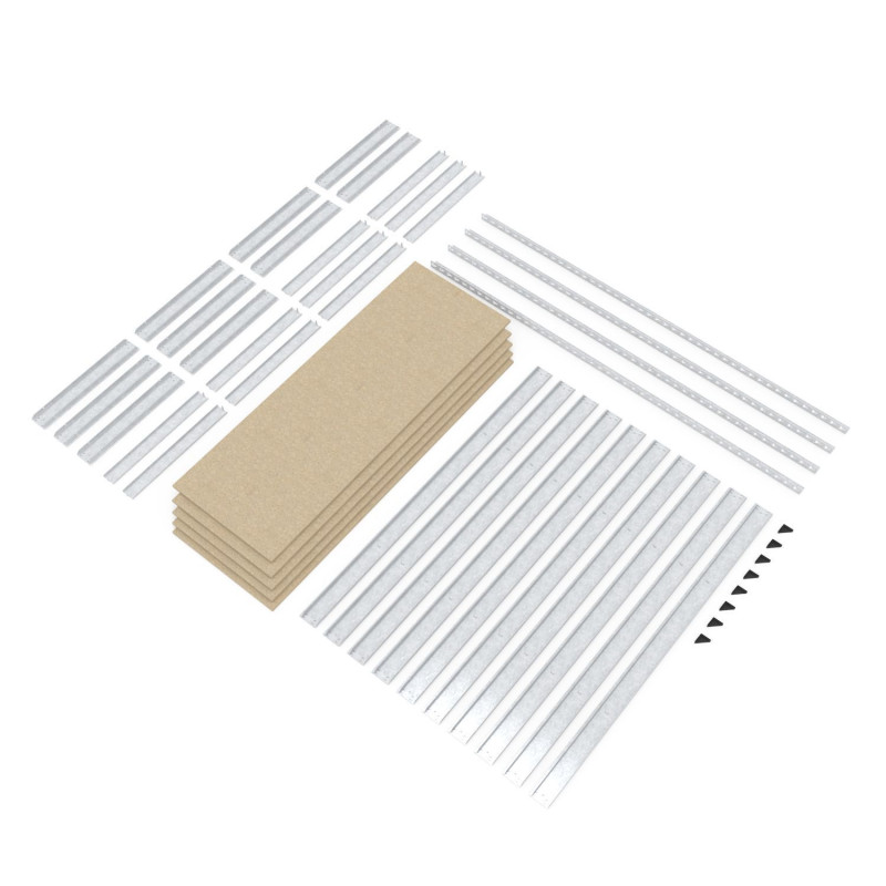 Стеллаж Титан ОД 2400х1800х500 Меткас, 300 кг/полку, 5 полок, ДСП, оцинкованный, металлический
