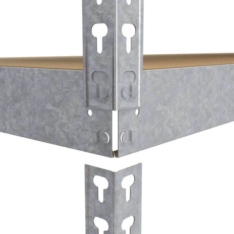 Стеллаж Титан ОД 2160х1400х700 Меткас, 250 кг/полку, 5 полок, ДСП, оцинкованный, металлический