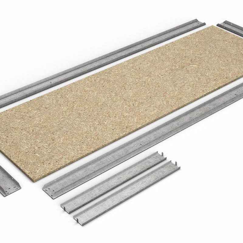 Стеллаж Титан ОД 2160х1400х400 Меткас, 300 кг/полку, 5 полок, ДСП, оцинкованный, металлический