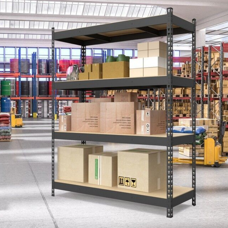Стеллаж Титан КМ 1800х1200х500 Меткас, 300 кг/полку, 4 полки, МДФ, крашенный, металлический