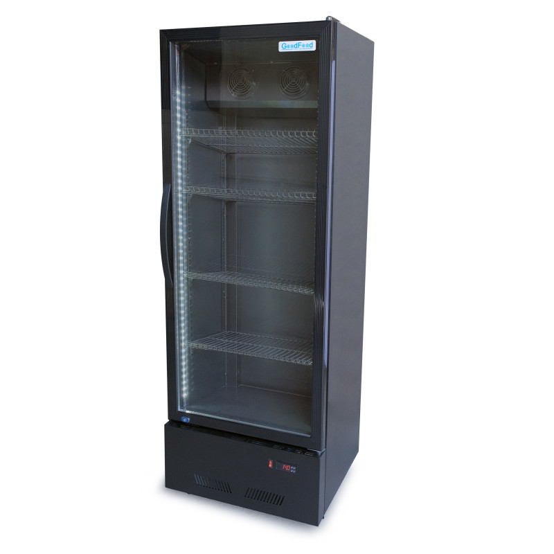 Шафа холодильна для напоїв GoodFood BC360NBB2LED чорна-чорна