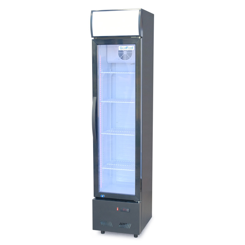 Шафа холодильна для напоїв GoodFood BC160BW2LEDCOL чорна-біла